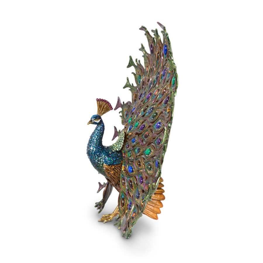 Jay Strongwater Stanton Fan Tail Peacock Figurine, alternate view