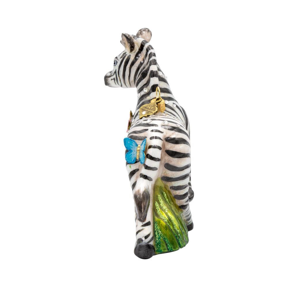 Jay Strongwater Striped Blossom Ornament, alternate view