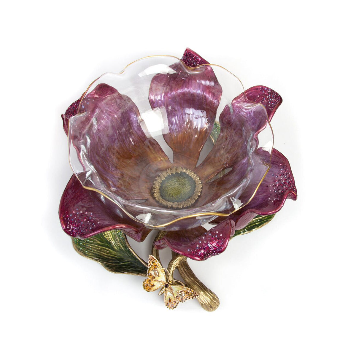 Jay Strongwater Sydney Large Flower Bowl - Bouquet, alternate view
