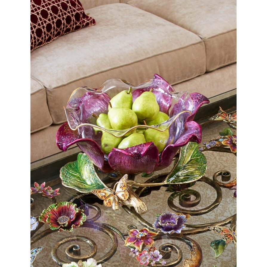 Jay Strongwater Sydney Large Flower Bowl - Bouquet, alternate view
