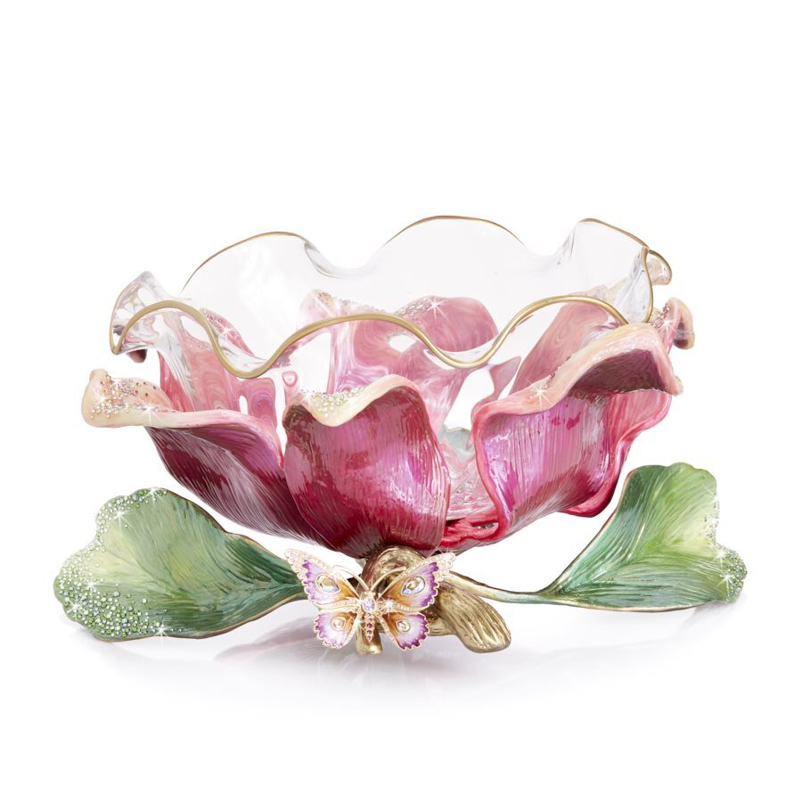 Jay Strongwater Sydney Large Flower Bowl – Flora, alternate view