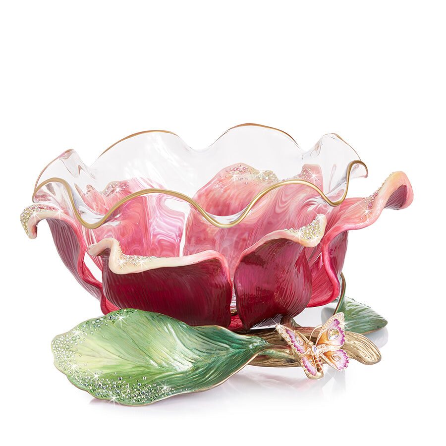 Jay Strongwater Sydney Large Flower Bowl – Flora, alternate view