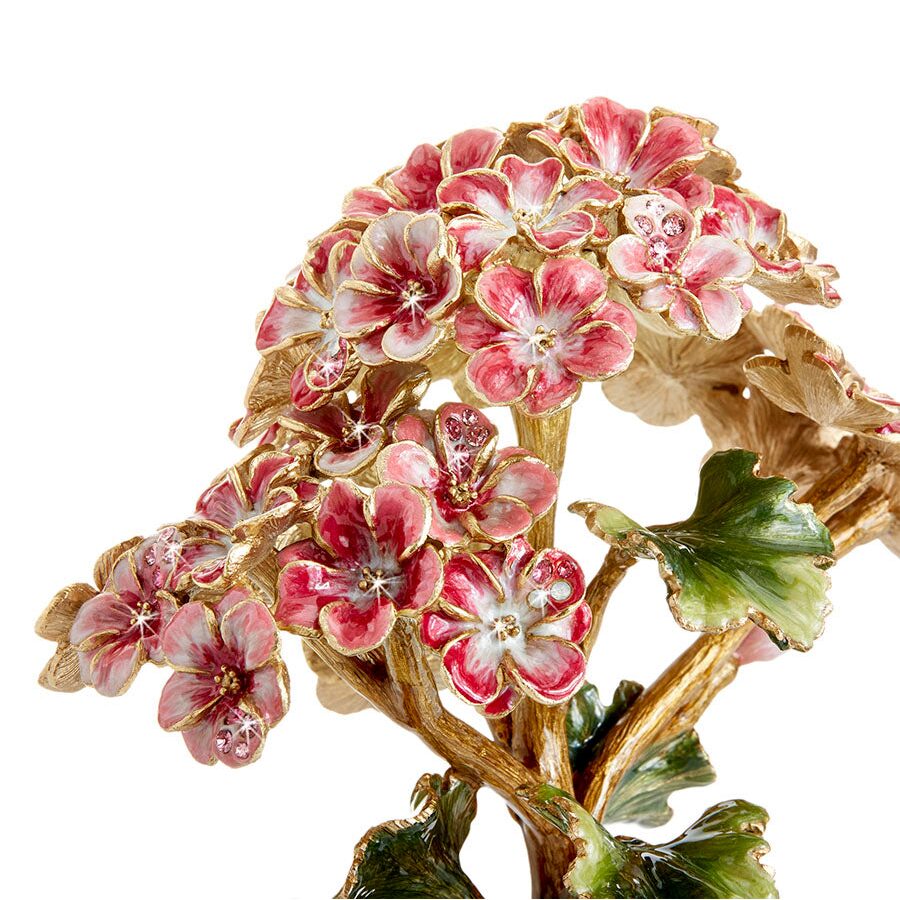 Jay Strongwater Thea Geranium Flower Objet Figurine, alternate view