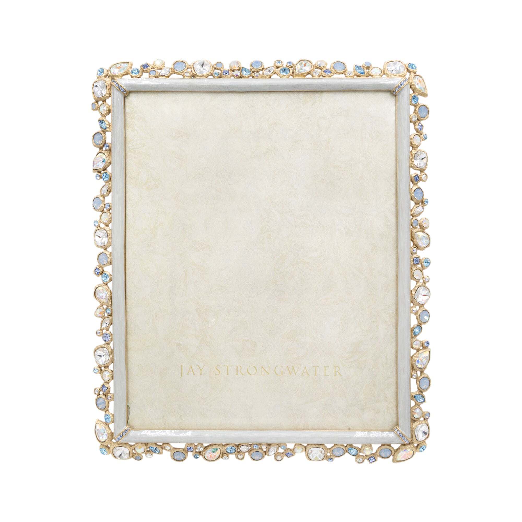 Jay Strongwater Theo Bejeweled 8" X 10" Frame - Baby Blue