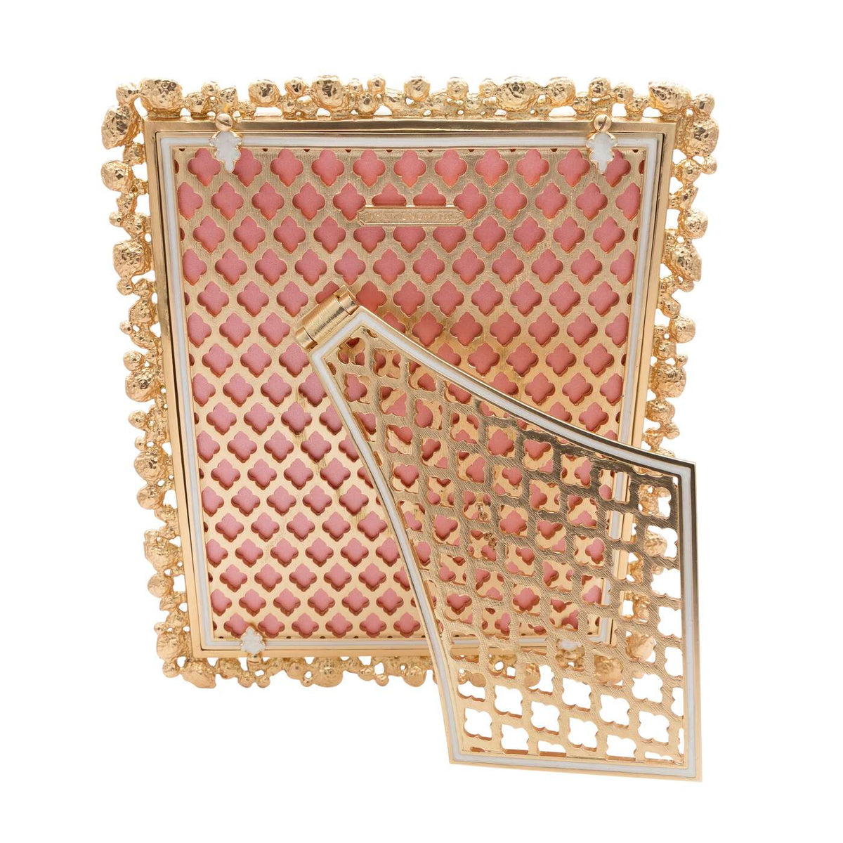 Jay Strongwater Theo Bejeweled 8" X 10" Frame - White Opal, alternate view