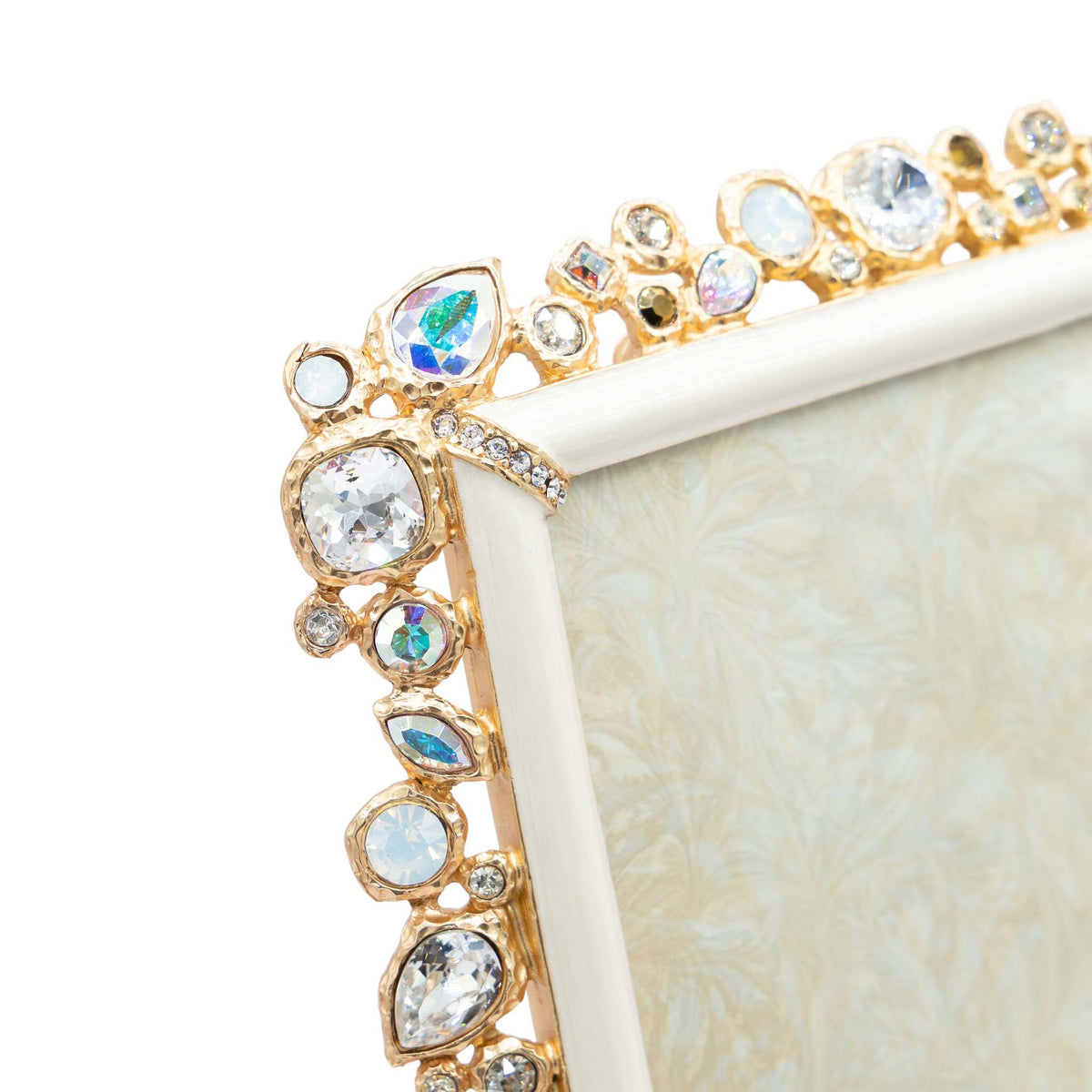 Jay Strongwater Theo Bejeweled 8" X 10" Frame - White Opal, alternate view
