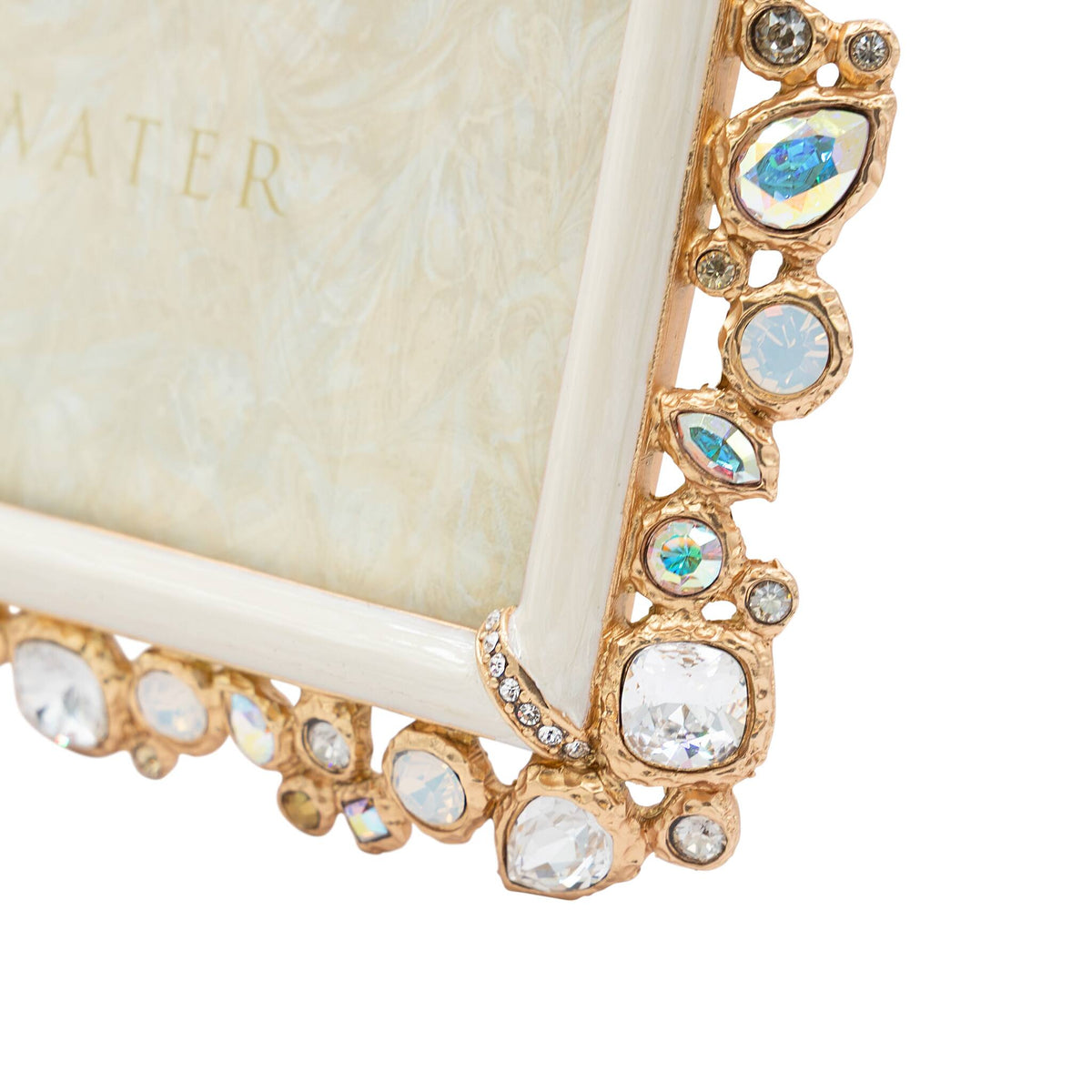 Jay Strongwater Theo Bejeweled 8" X 10" Frame - White Opal, alternate view