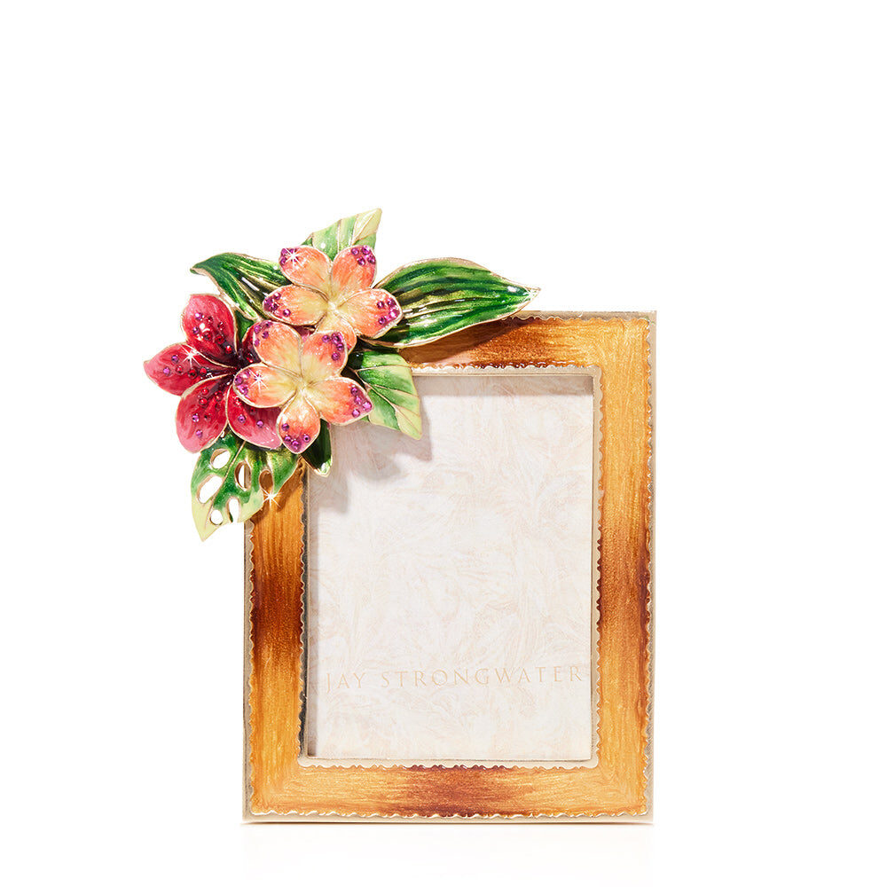 Jay Strongwater Tropical Flower Frame 3” X 4”