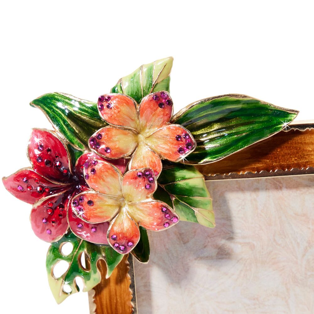 Jay Strongwater Tropical Flower Frame 3” X 4”, alternate view