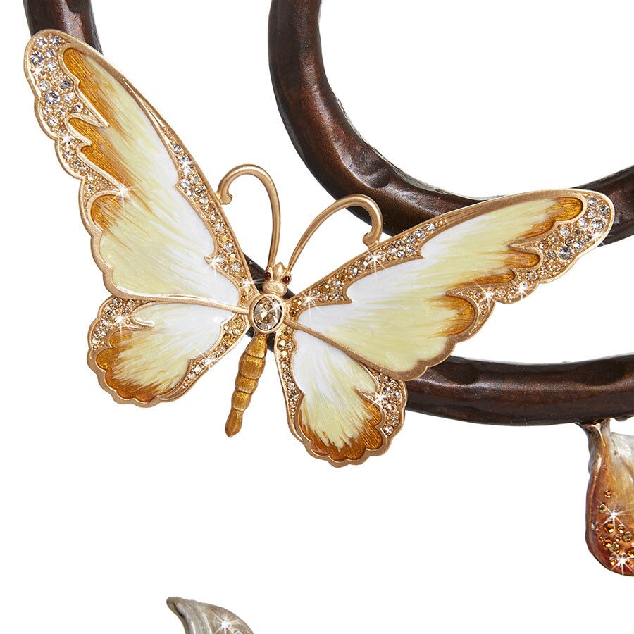 Jay Strongwater Vincenté Fireplace Screen - Gold & White, alternate view
