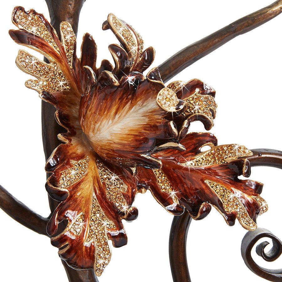Jay Strongwater Vincenté Fireplace Screen - Gold & White, alternate view