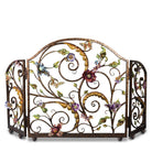 Jay Strongwater Vincente Fireplace Screen - Flora & Fauna