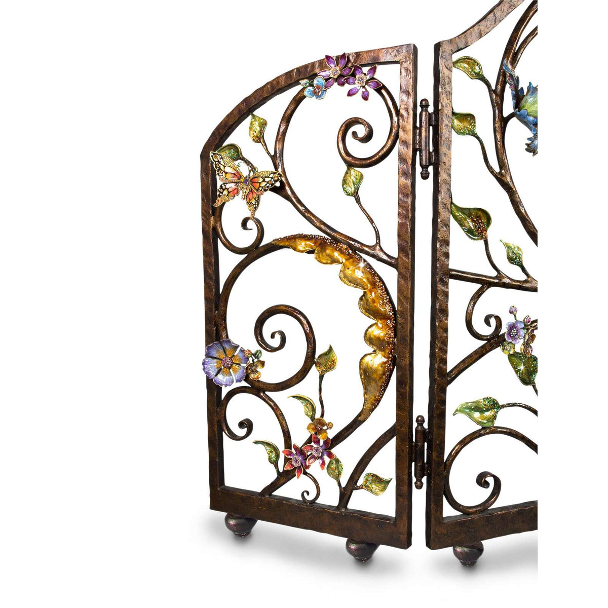 Jay Strongwater Vincente Fireplace Screen - Flora & Fauna, alternate view