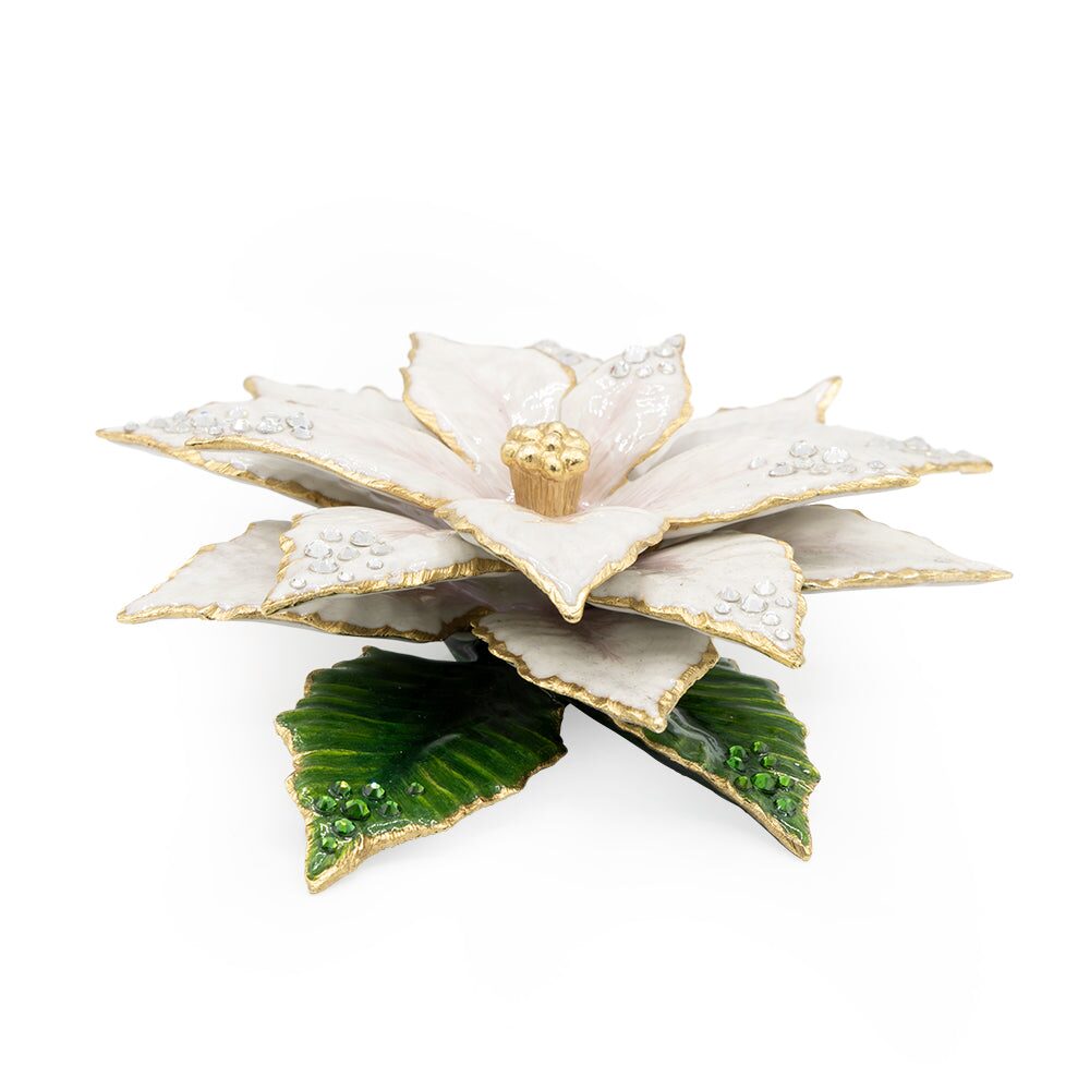 Jay Strongwater White Poinsettia Objet Figurine, alternate view