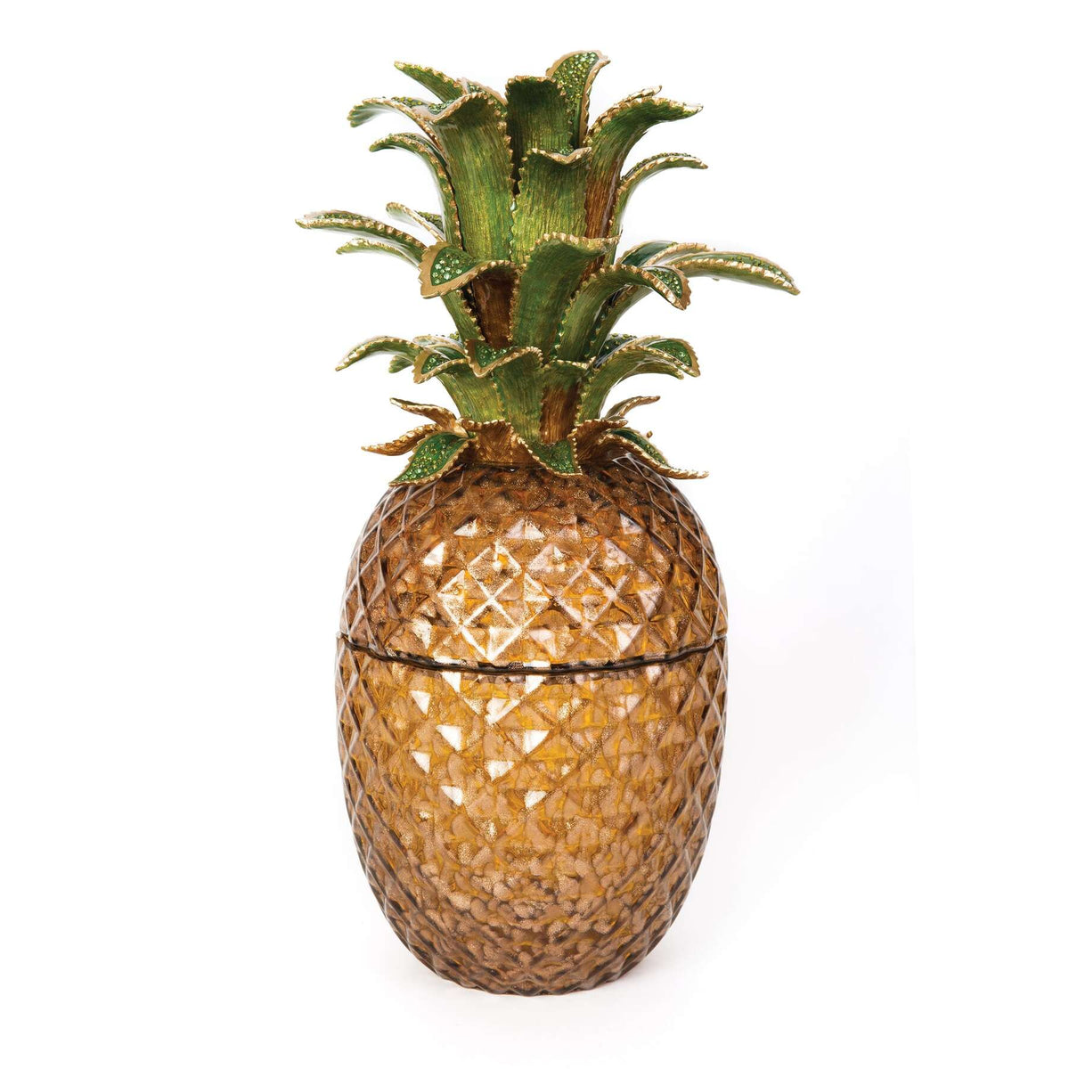 Jay Strongwater Winston Pineapple Jeweled Glass Jar, alternate view