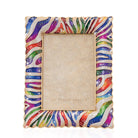 Jay Strongwater Wyatt Zebra 5" X 7" Frame - Rainbow