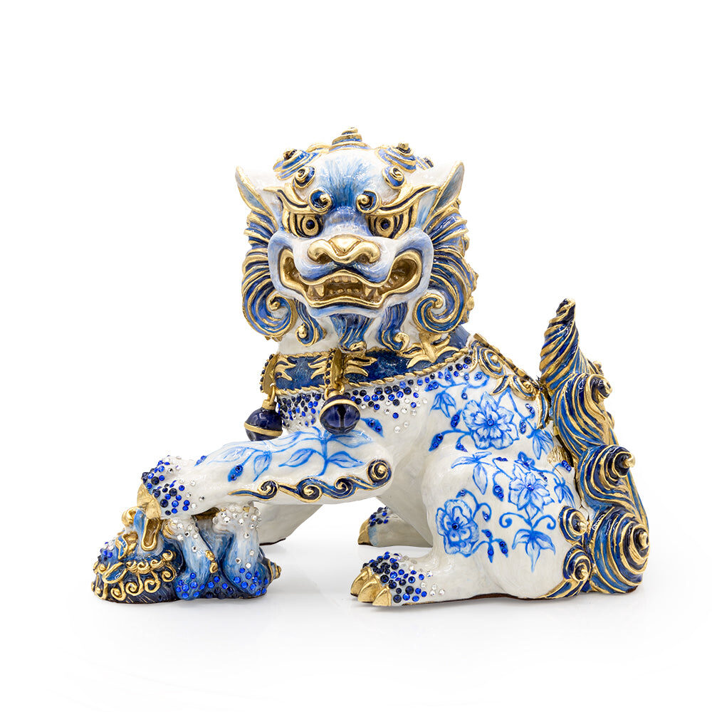 Jay Strongwater Yin Foo Dog Chinoiserie Figurine
