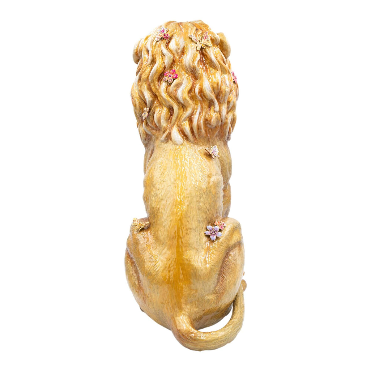 Jay Strongwater Zar Majestic Lion with Flowers Figurine, alternate view