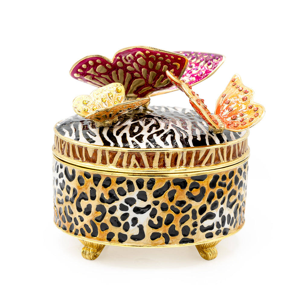 Jay Strongwater Zaya Jungle Box with Butterflies
