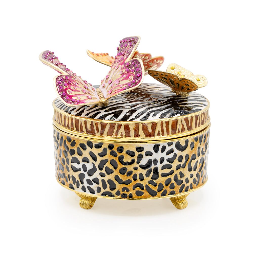 Jay Strongwater Zaya Jungle Box with Butterflies, alternate view