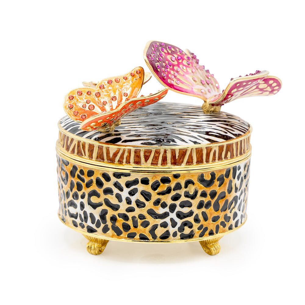 Jay Strongwater Zaya Jungle Box with Butterflies, alternate view