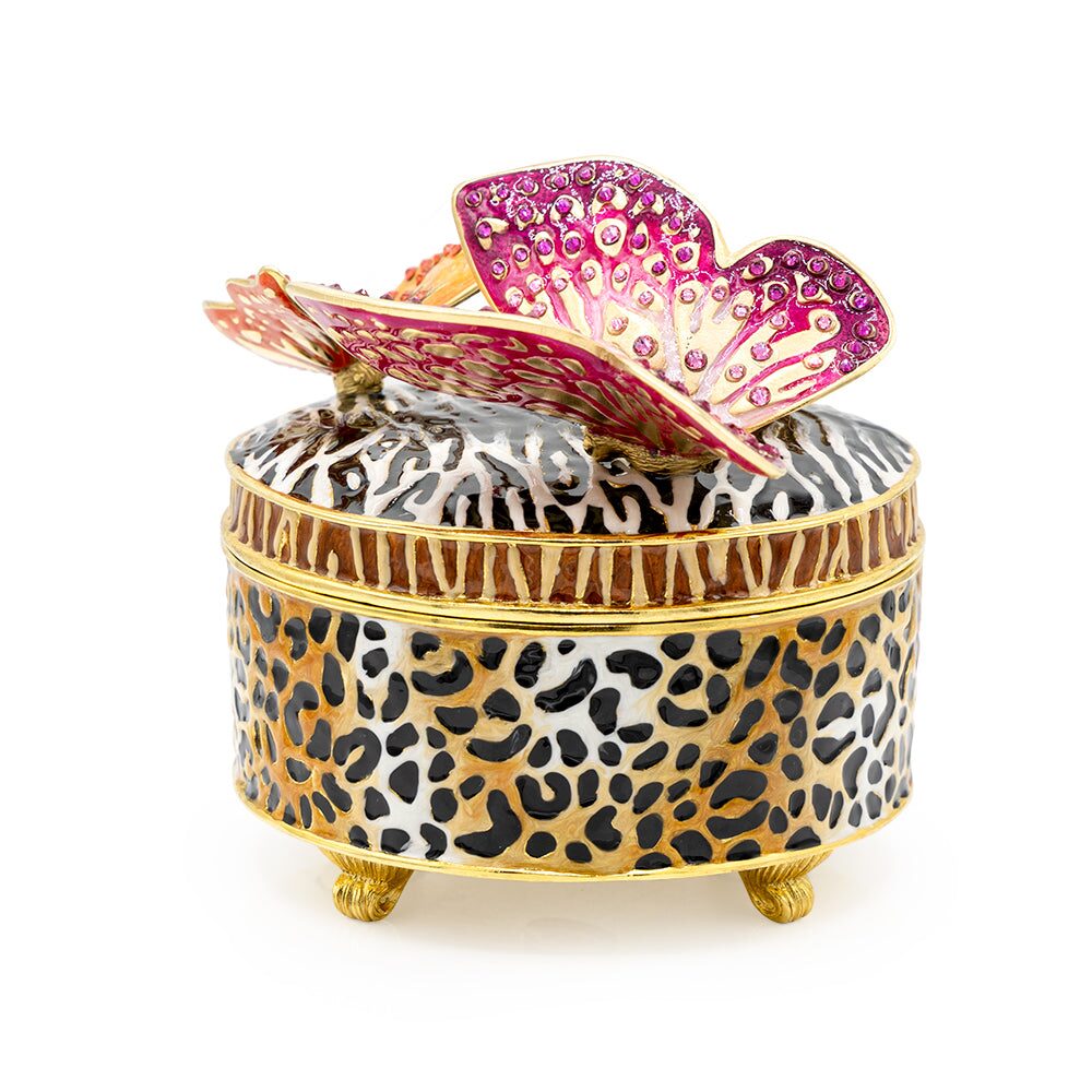 Jay Strongwater Zaya Jungle Box with Butterflies, alternate view