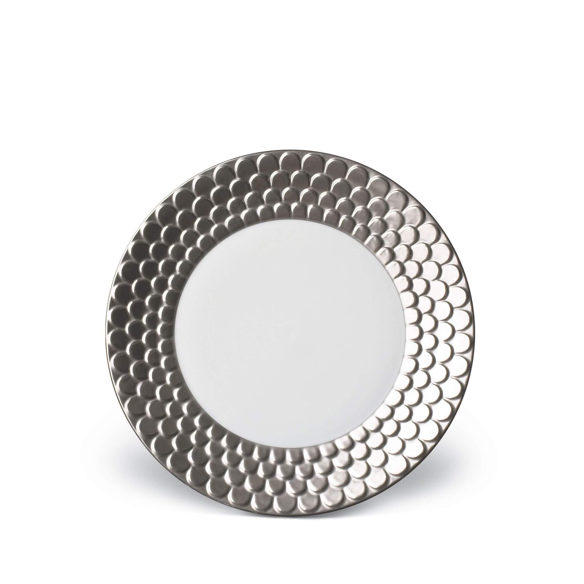 L'Objet Aegean Dessert Plate — Platinum
