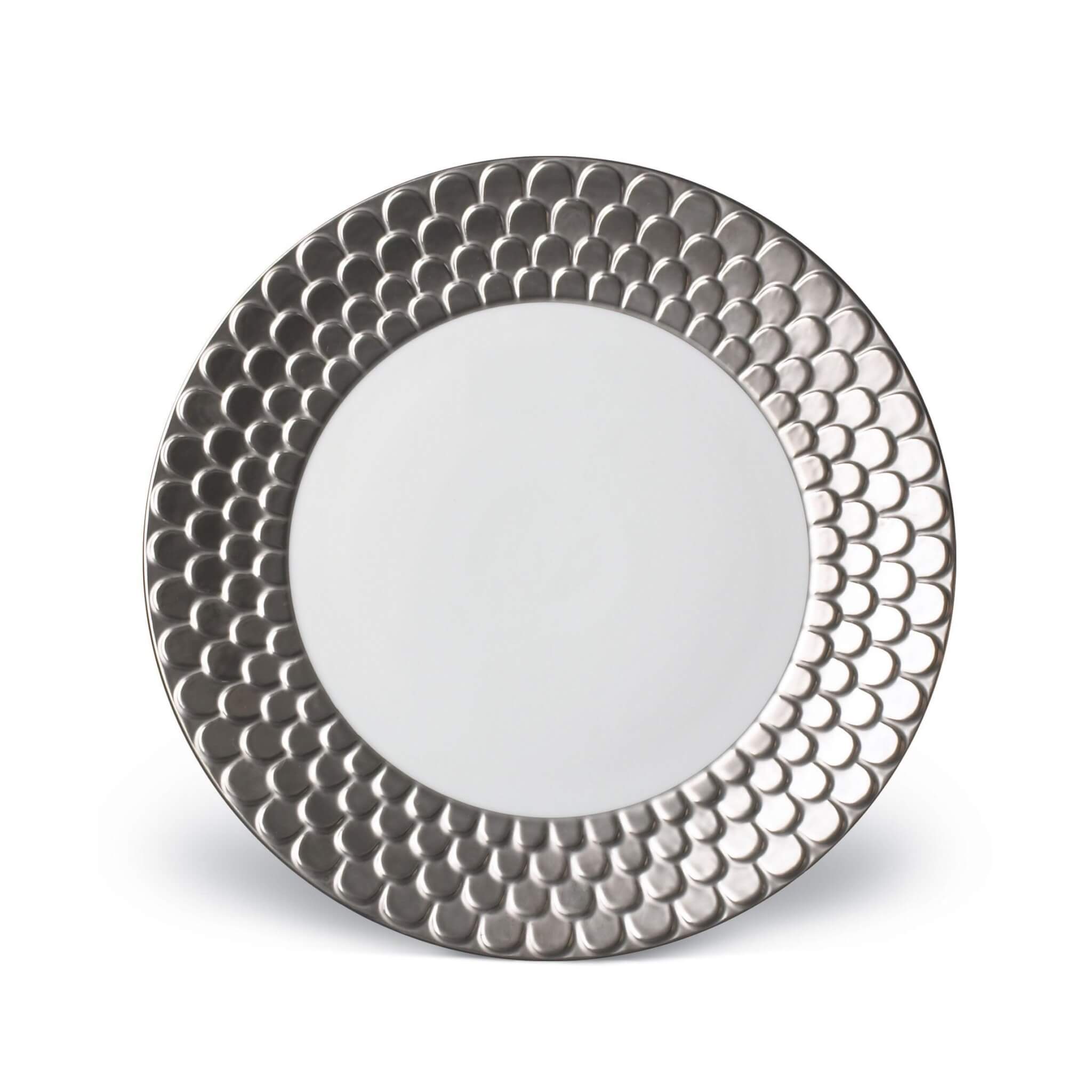 L'Objet Aegean Dinner Plate — Platinum