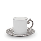 L'Objet Aegean Espresso Cup Saucer — Platinum
