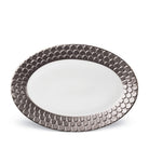 L'Objet Aegean Oval Platter Charger & Service Plate — Platinum