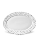 L'Objet Aegean Oval Platter Charger & Service Plate — White