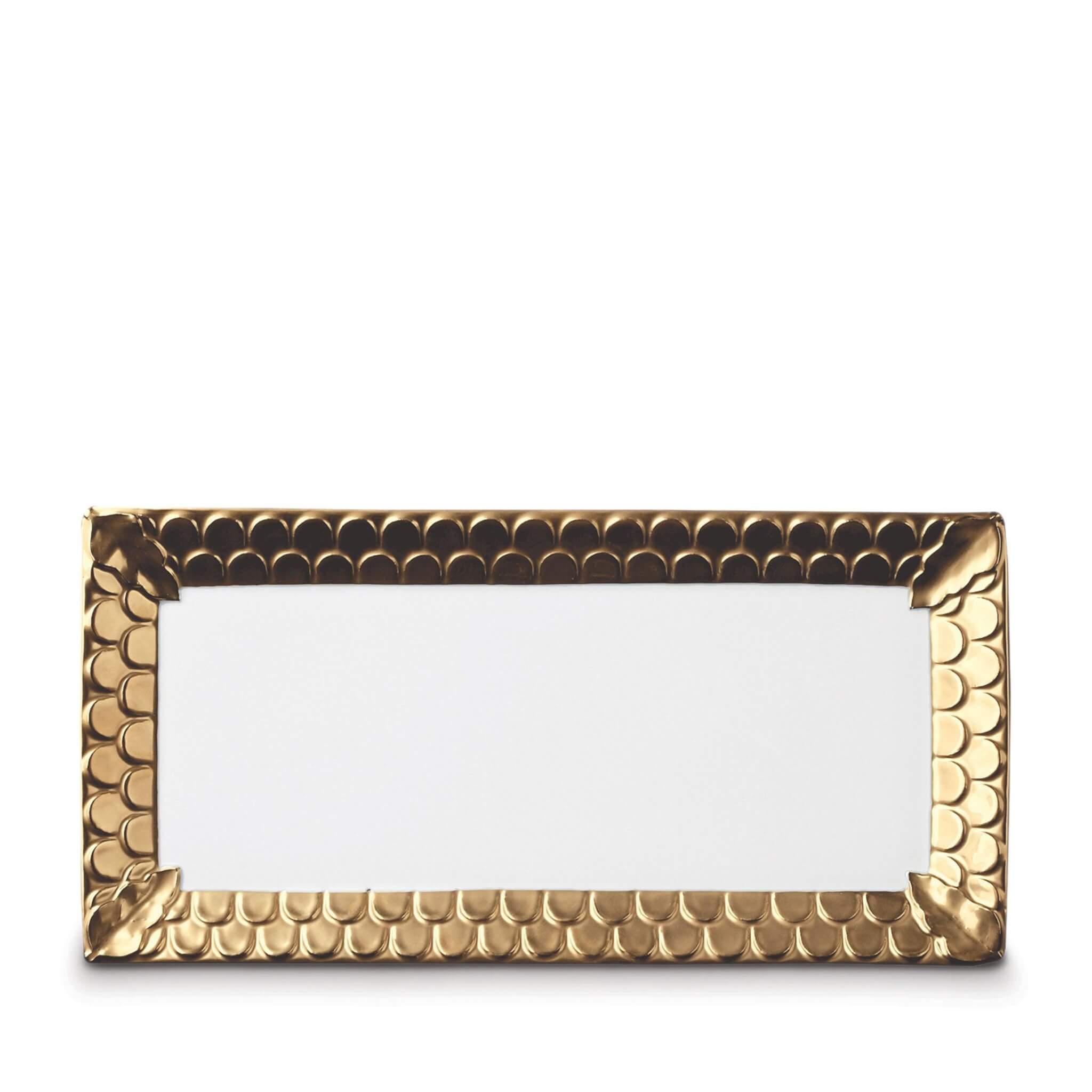 L'Objet Aegean Rectangular Platter Charger & Service Plate — Gold