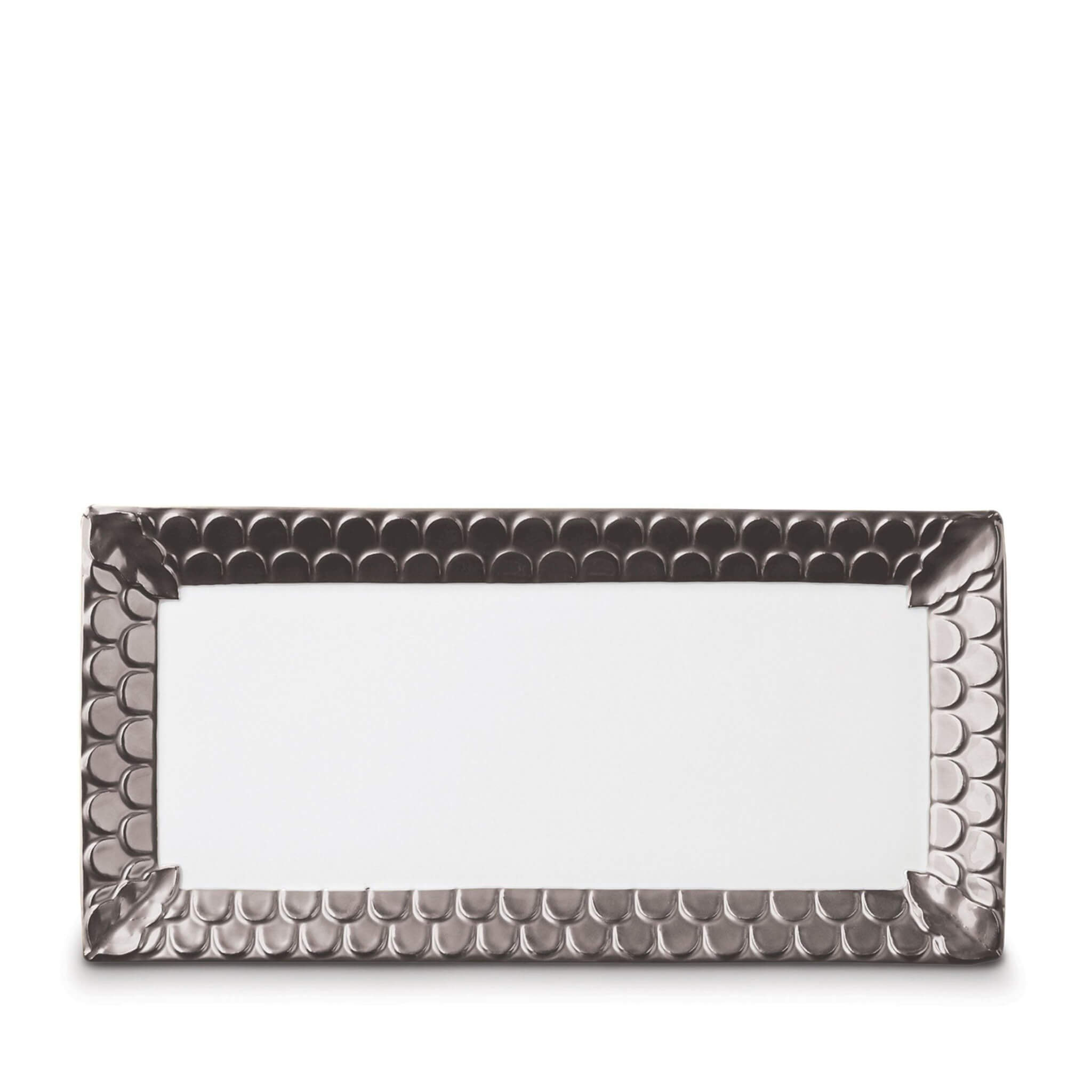 L'Objet Aegean Rectangular Platter Charger & Service Plate — Platinum