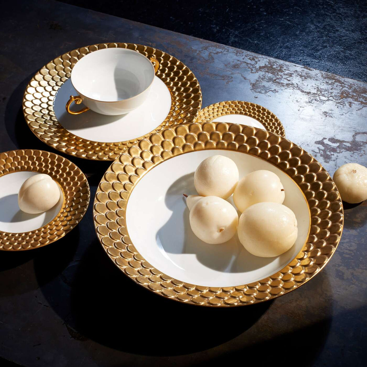 L'Objet Aegean Soup Bowl – Gold, alternate view