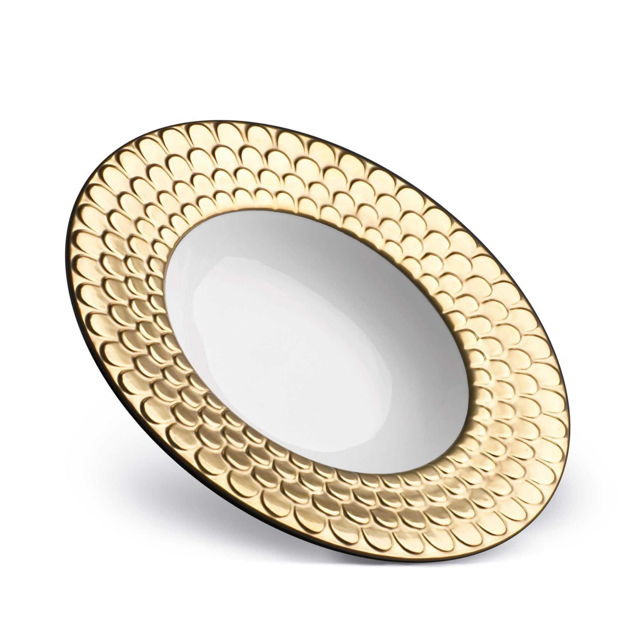 L'Objet Aegean Soup Plate Soup Plates & Rimmed Soup Bowl — Gold