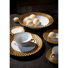 L'Objet Aegean Soup Plate Soup Plates & Rimmed Soup Bowl – Gold, alternate view