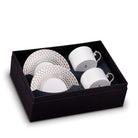 L'Objet Aegean Tea Cup Saucer Set of 2 — Platinum