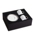 L'Objet Corde Platinum Espresso + Saucer (Set of 2) Demitasse Cup