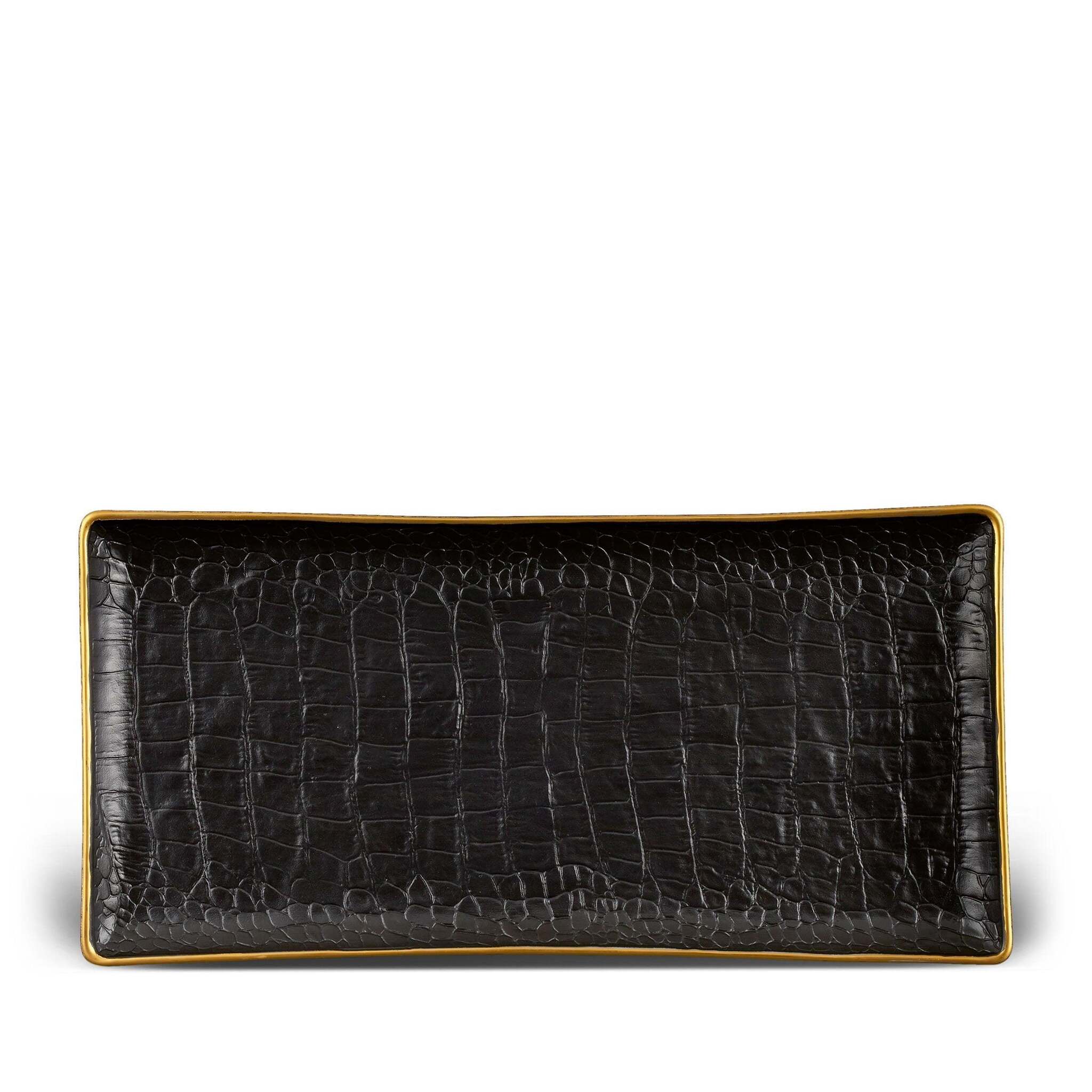 L'Objet Crocodile Rectangular Tray Sculpture