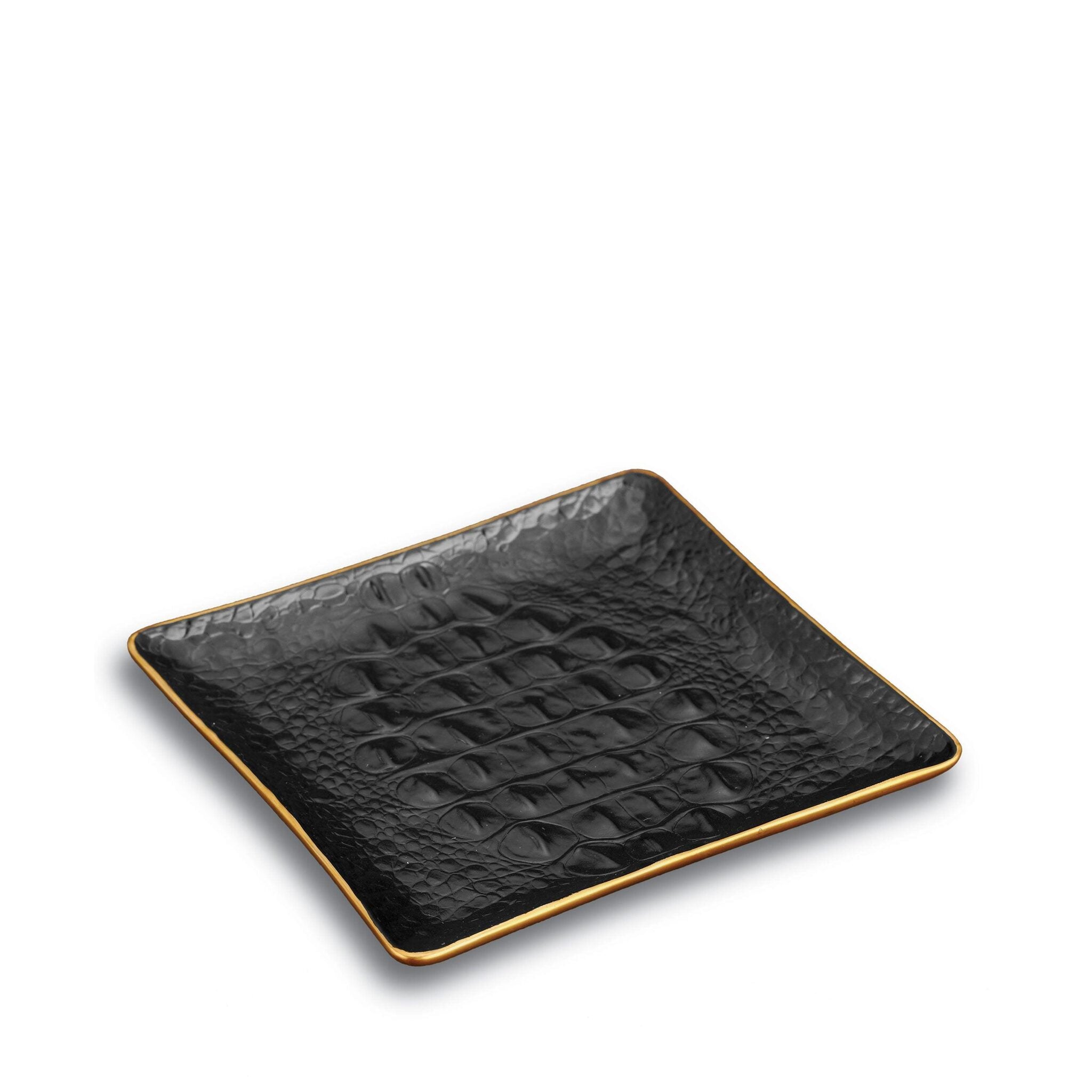 L'Objet Crocodile Square Tray Sculpture