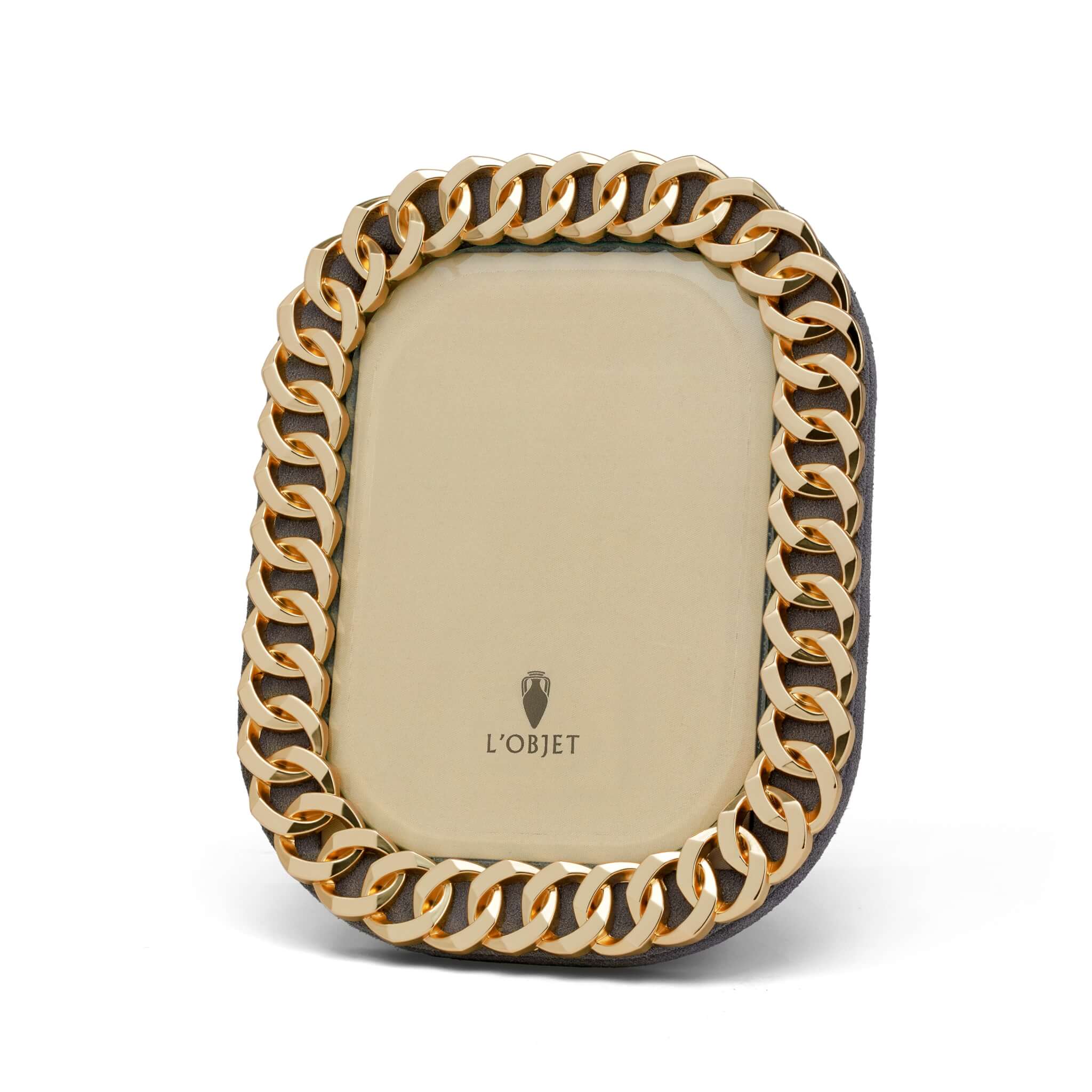 L'Objet Cuban Link Frame - Gold - 5 X 7