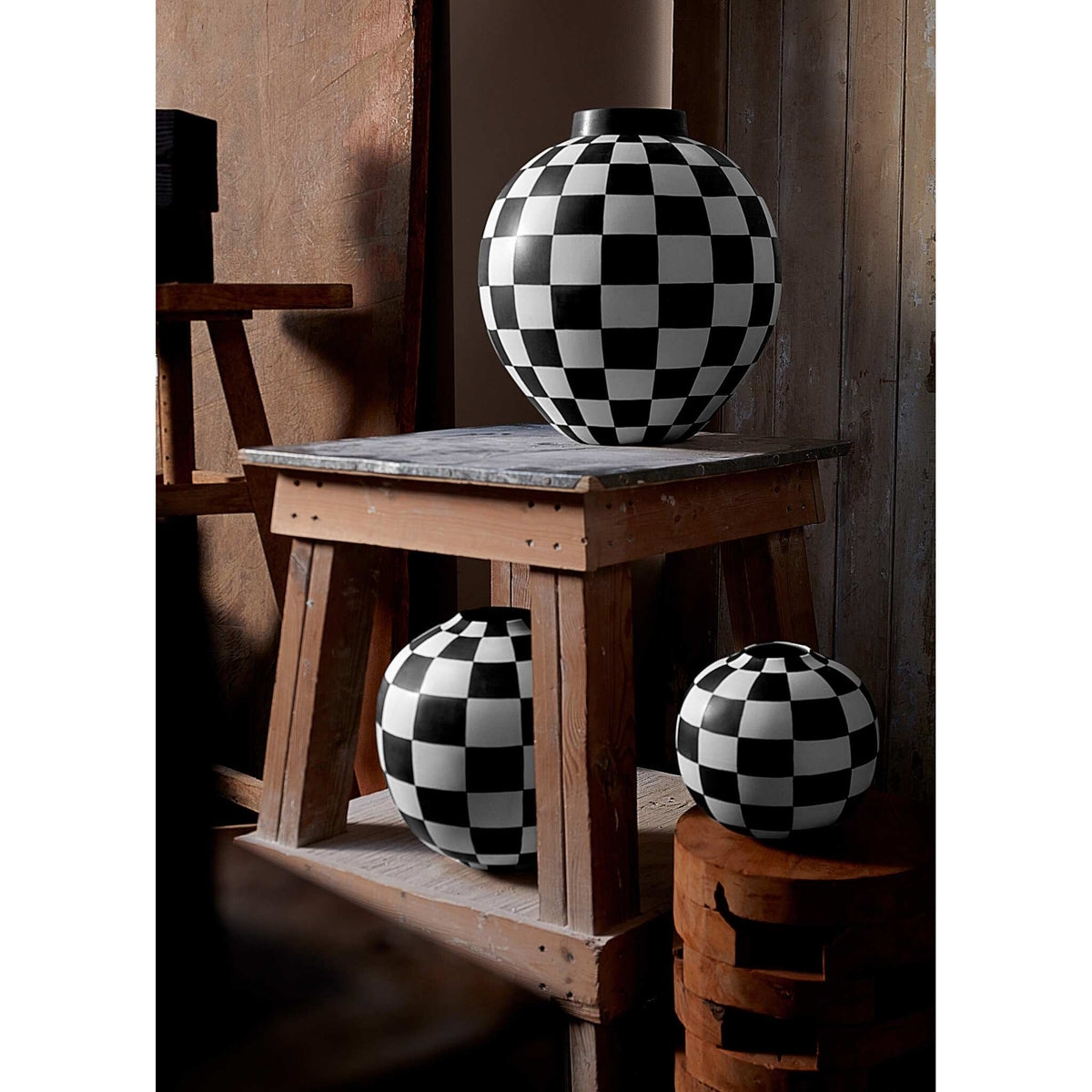 L'Objet Damier Vase Small, alternate view