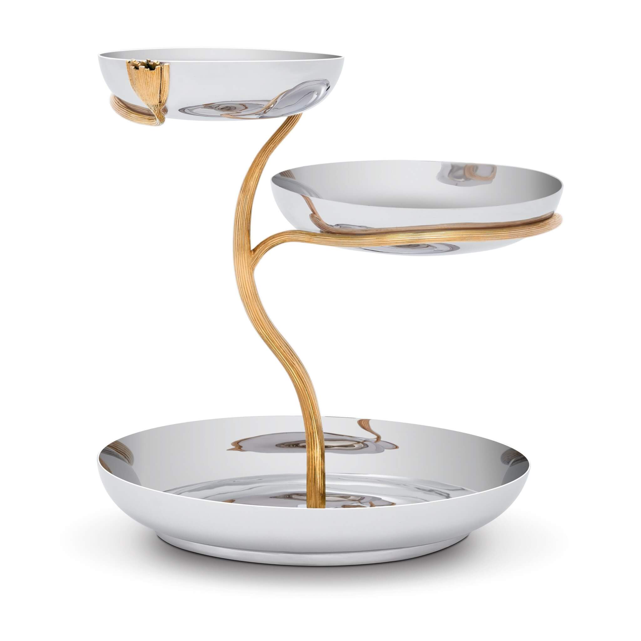 L'Objet Deco Leaves 3-Tier Server - Large Cake Stand