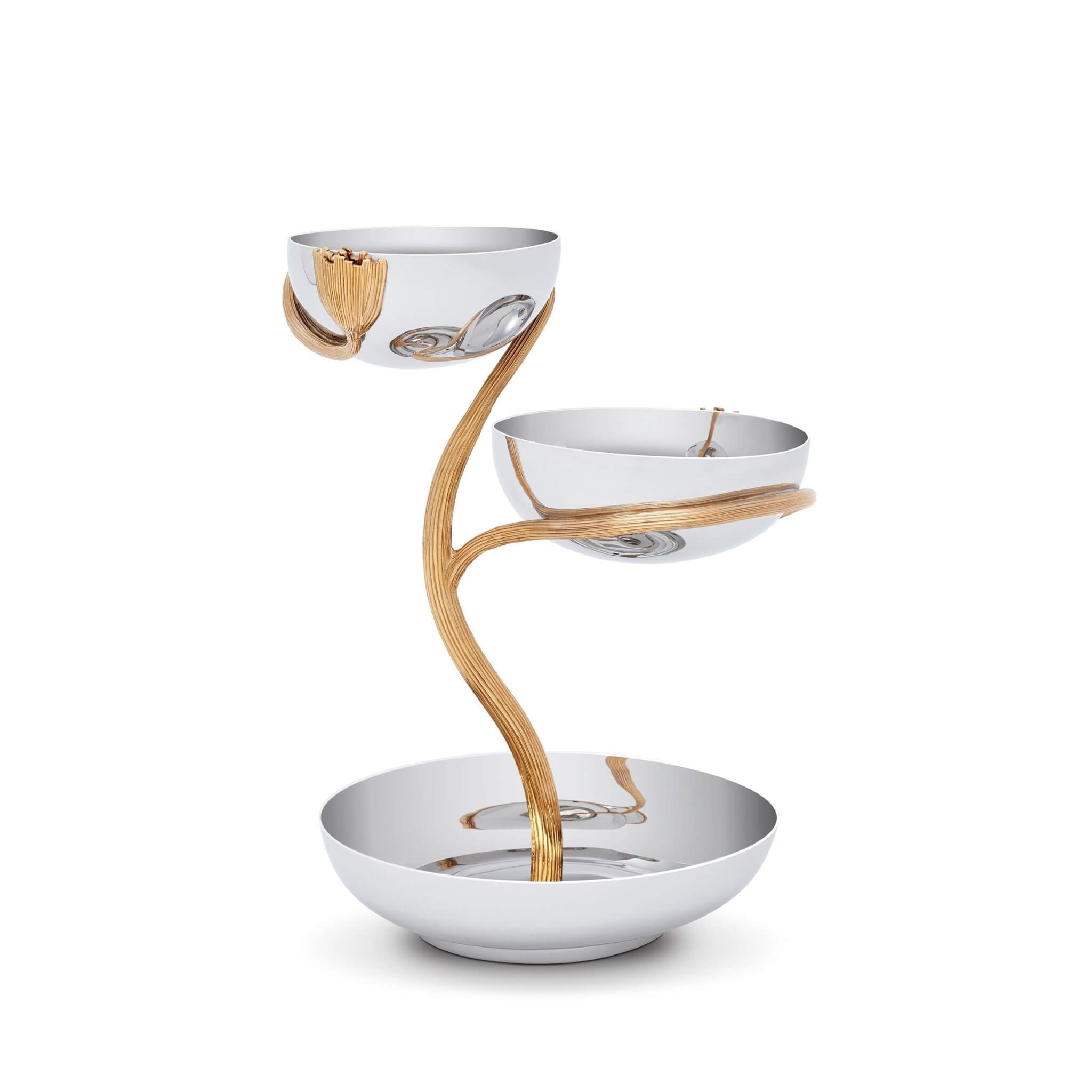 L'Objet Deco Leaves 3-Tier Server - Medium Cake Stand