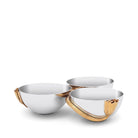 L'Objet Deco Leaves Condiment Server - 3 Sections Condiment Pot