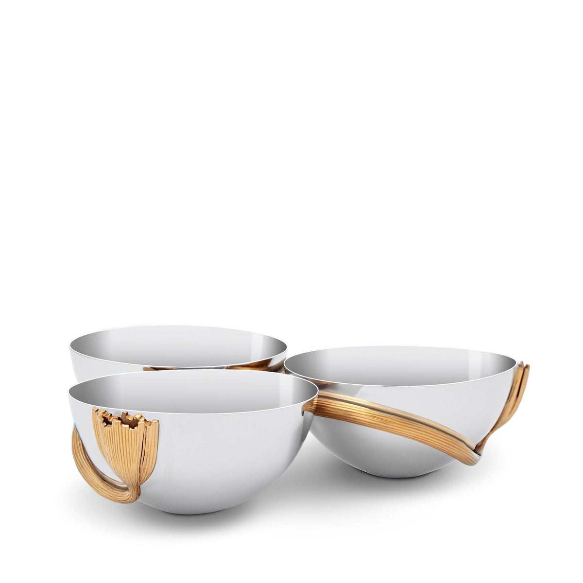 L'Objet Deco Leaves Condiment Server - 3 Sections Condiment Pot, alternate view