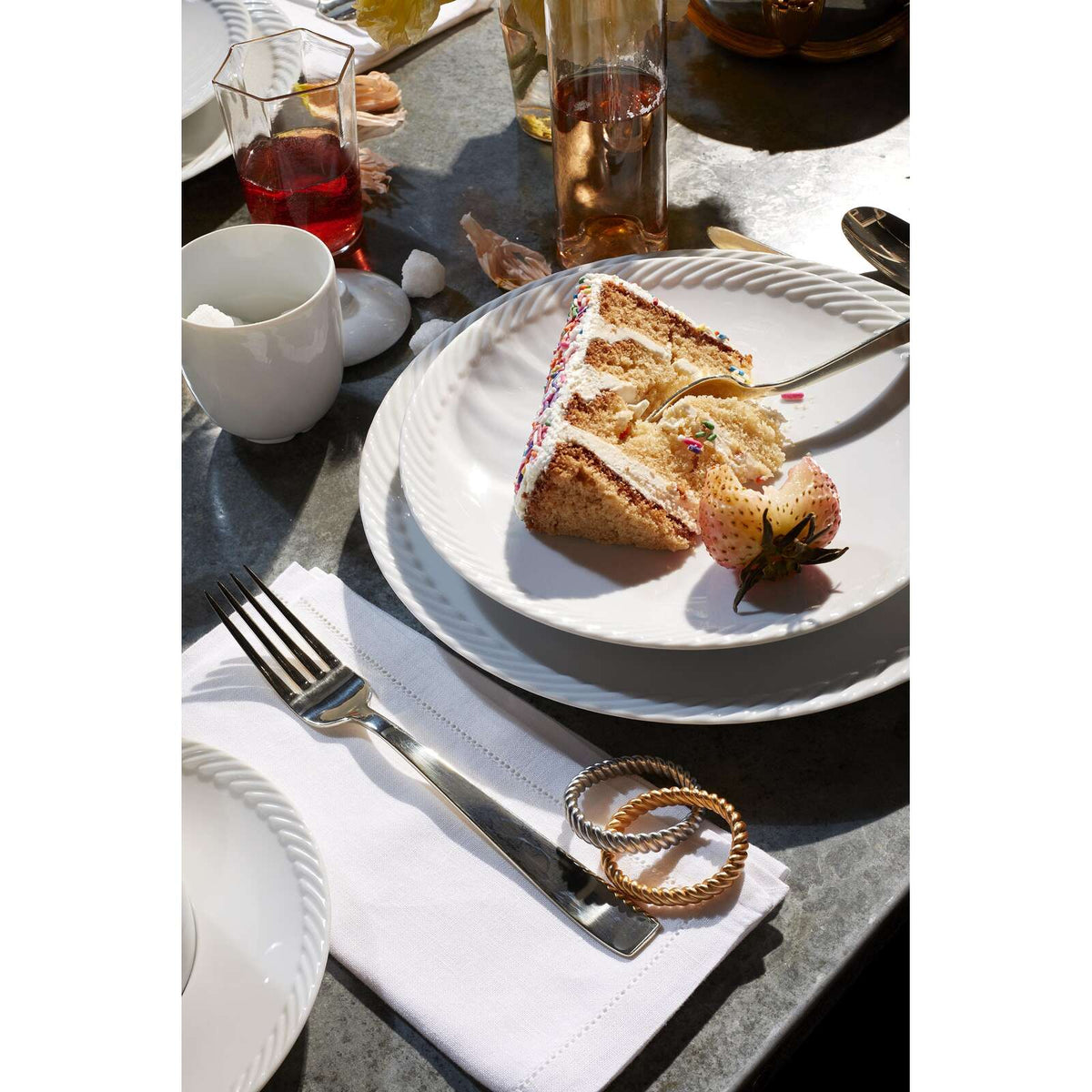 L'Objet Deco Twist Napkin Jewels Set of 4 Napkin Ring, alternate view