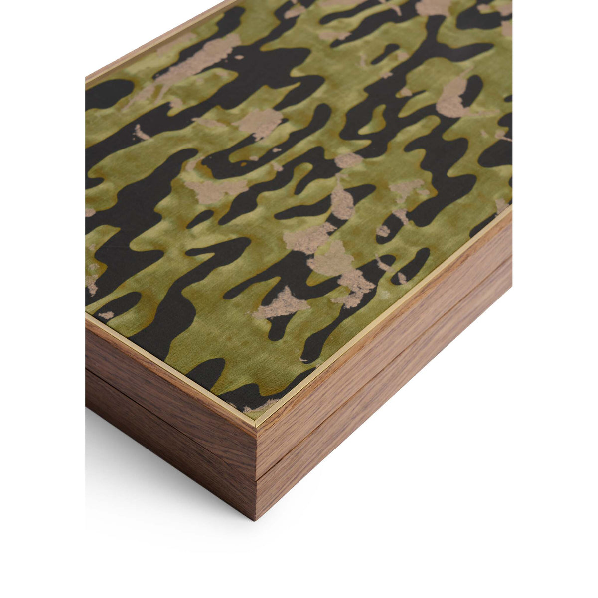 L'Objet Fortuny Backgammon - Camo Isole/Military Green Board & Table Game, alternate view