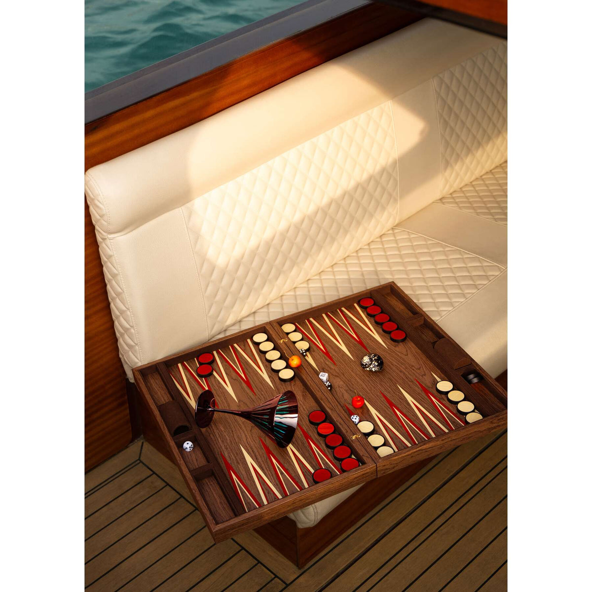 L'Objet Fortuny Backgammon - Laotze/Oxblood Spice Board & Table Game, alternate view