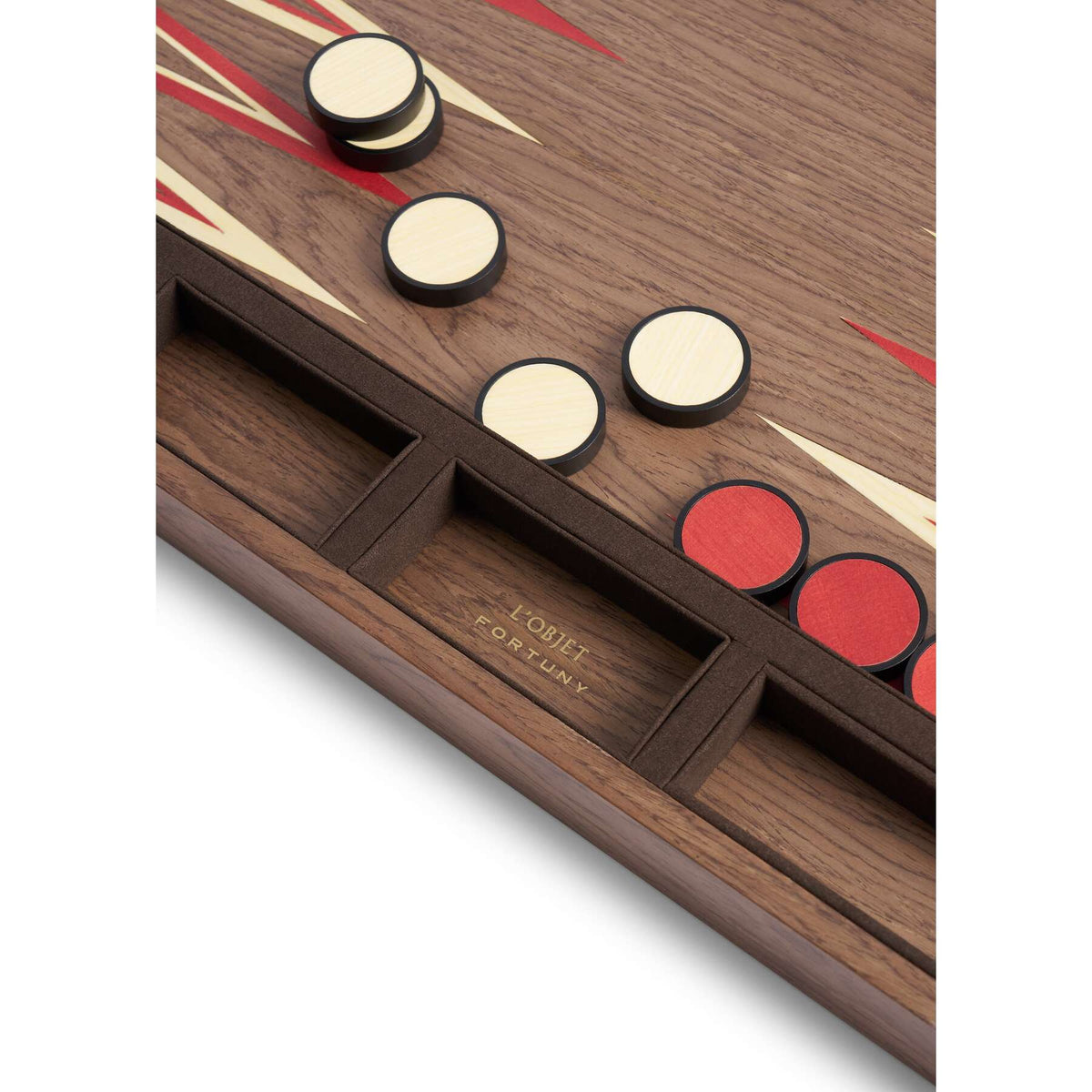 L'Objet Fortuny Backgammon - Laotze/Oxblood Spice Board & Table Game, alternate view